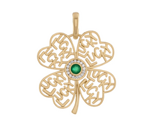 I Feel Lucky Emerald Clover Pendant