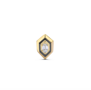 Bezel Set Diamond Stud Earring