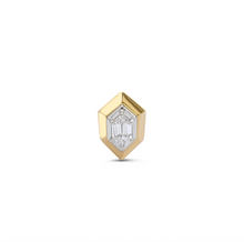 Bezel Set Diamond Stud Earring