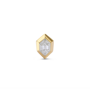 Bezel Set Diamond Stud Earring