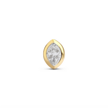 Bezel Set Diamond Stud Earring