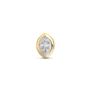 Bezel Set Diamond Stud Earring