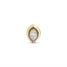 Bezel Set Diamond Stud Earring