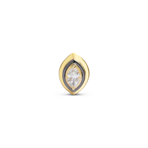 Bezel Set Diamond Stud Earring