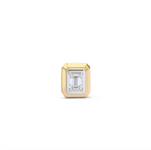 Bezel Set Diamond Stud Earring