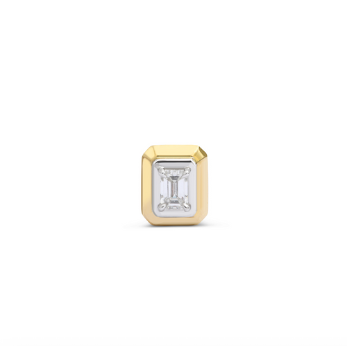 Bezel Set Diamond Stud Earring