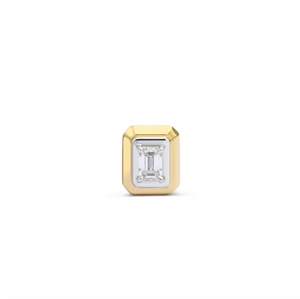 Bezel Set Diamond Stud Earring