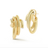 Thoby Gold & Diamond Statement Spiral Earrings