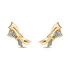 Gold & Diamond Chiffon Bow Stud Earrings