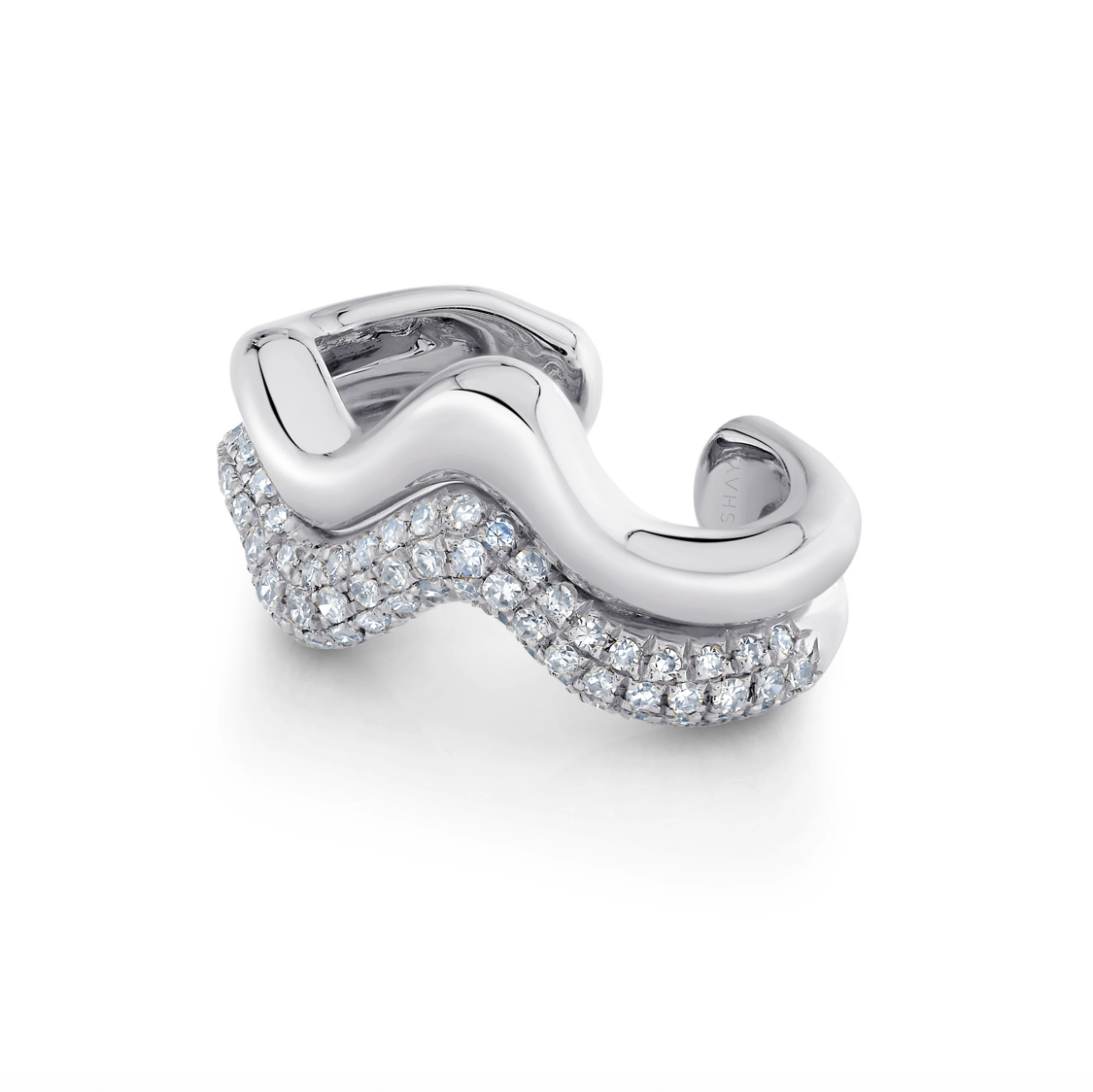 Diamond Wave Ear Cuff
