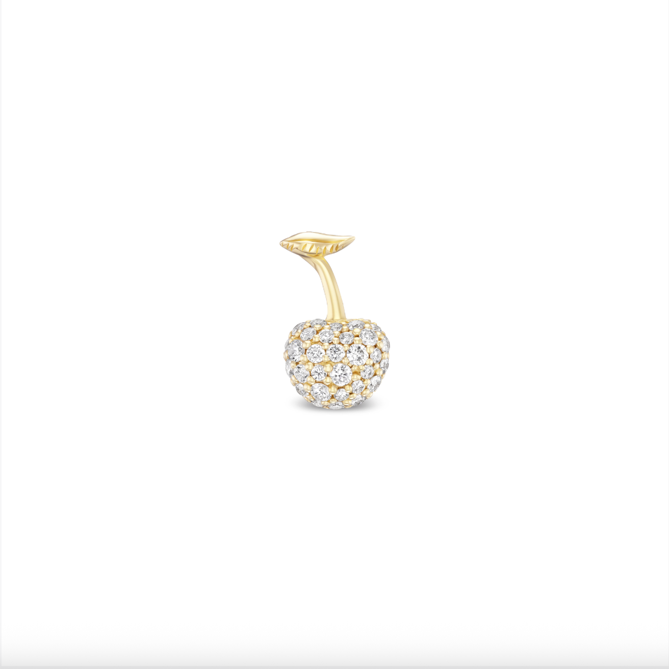 Single Diamond Cherry Stud Earring