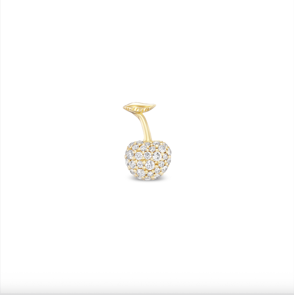 Single Diamond Cherry Stud Earring