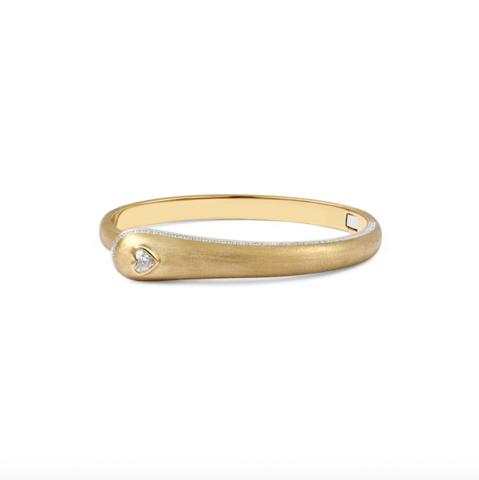 Prestige Pave Diamond or Satin Diamond Bangle Bracelet