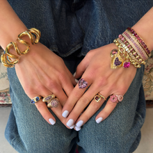 Pave Pink Sapphire or Ruby Pinky Ring