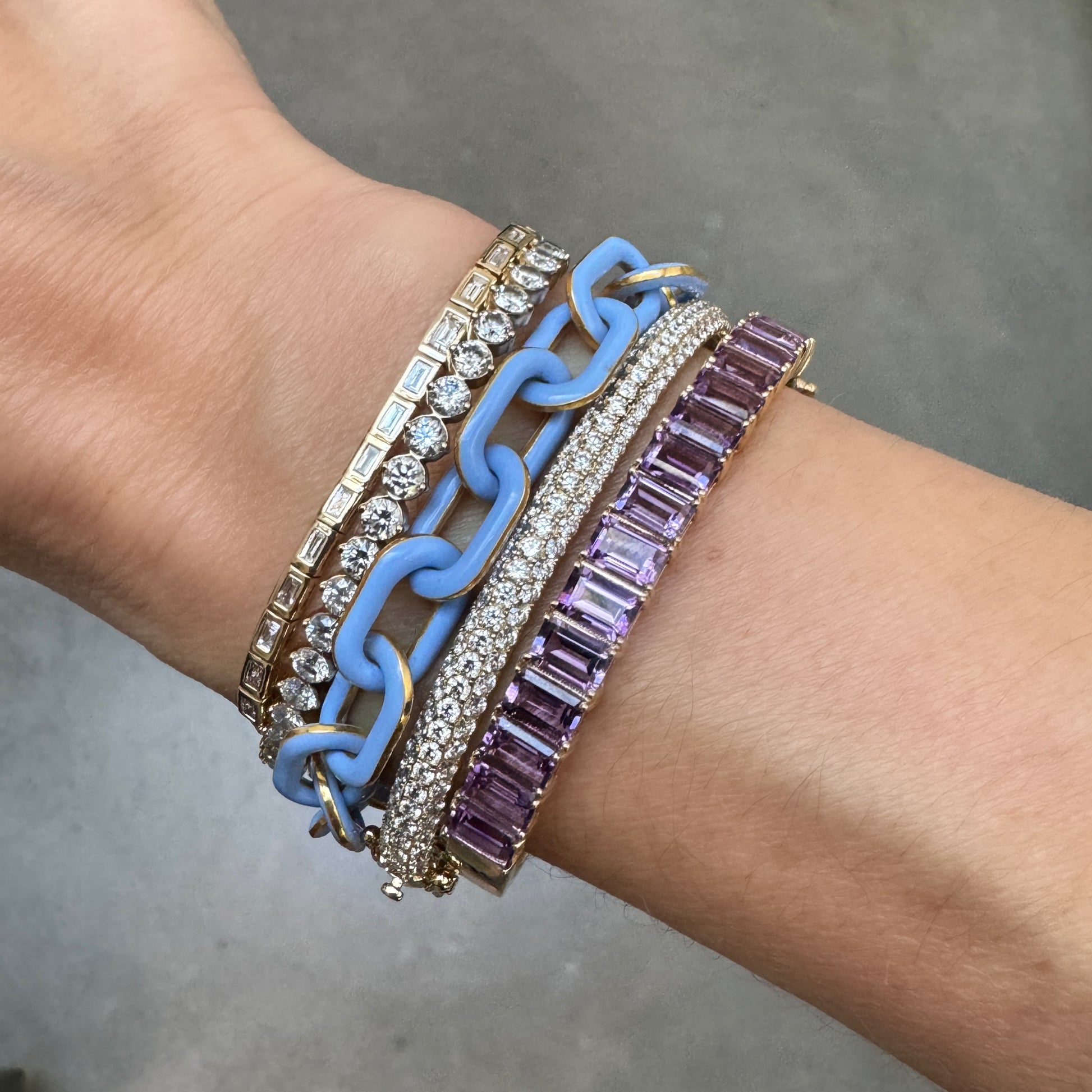 Self Love Diamond Bangle with Heart Detailing