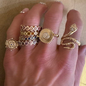 Serpent Coil Wrap Around Flip Ring