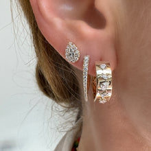 Sharp Graduated Diamond Huggie Earrings