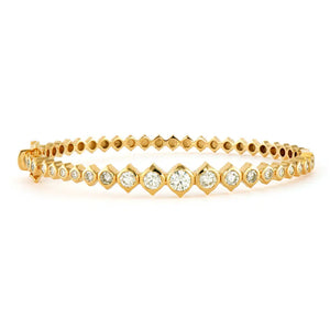 Show Your Love Graduated Bezel Set Diamond Bangle Bracelet