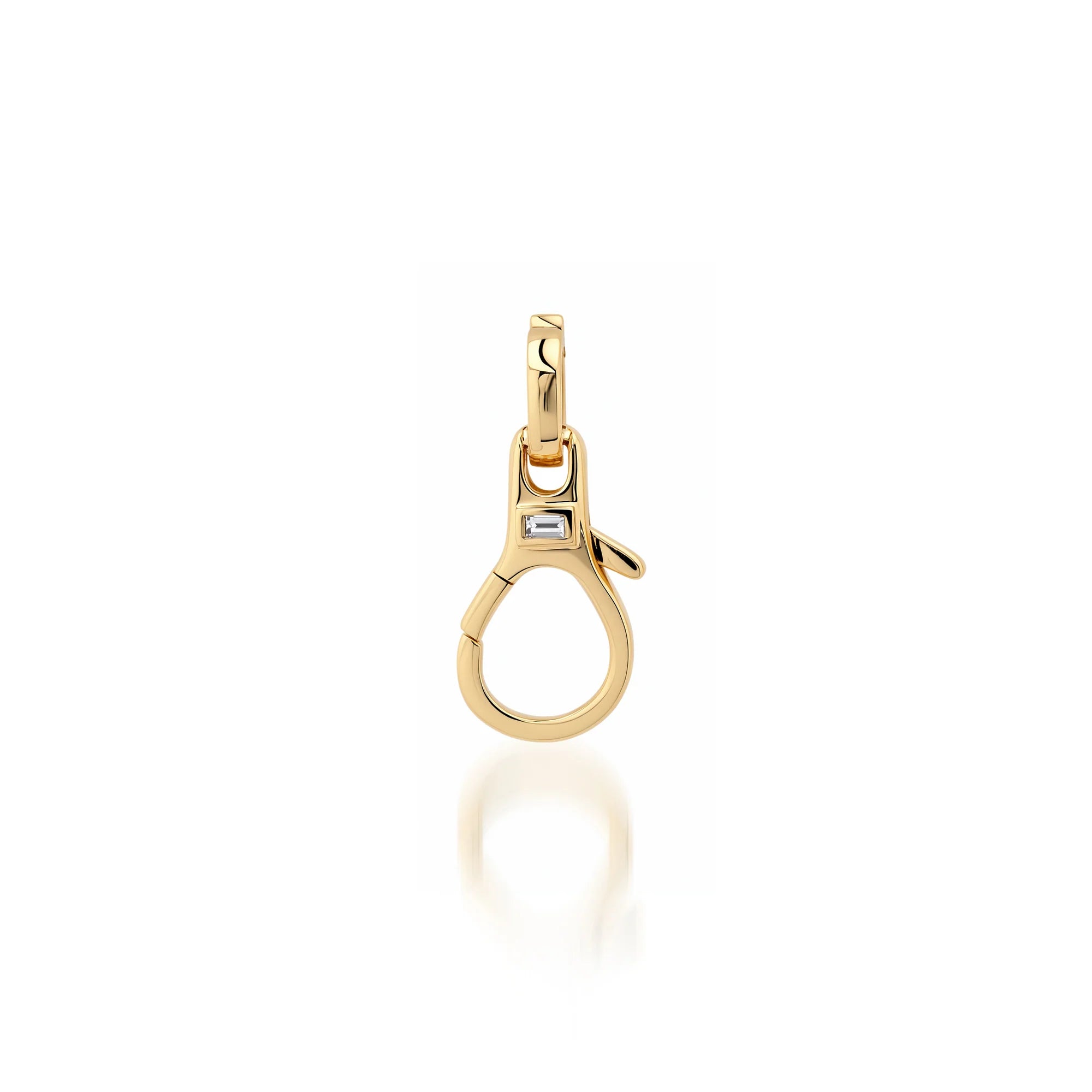 Signature Clasp with Baguette or Round Diamond Charm