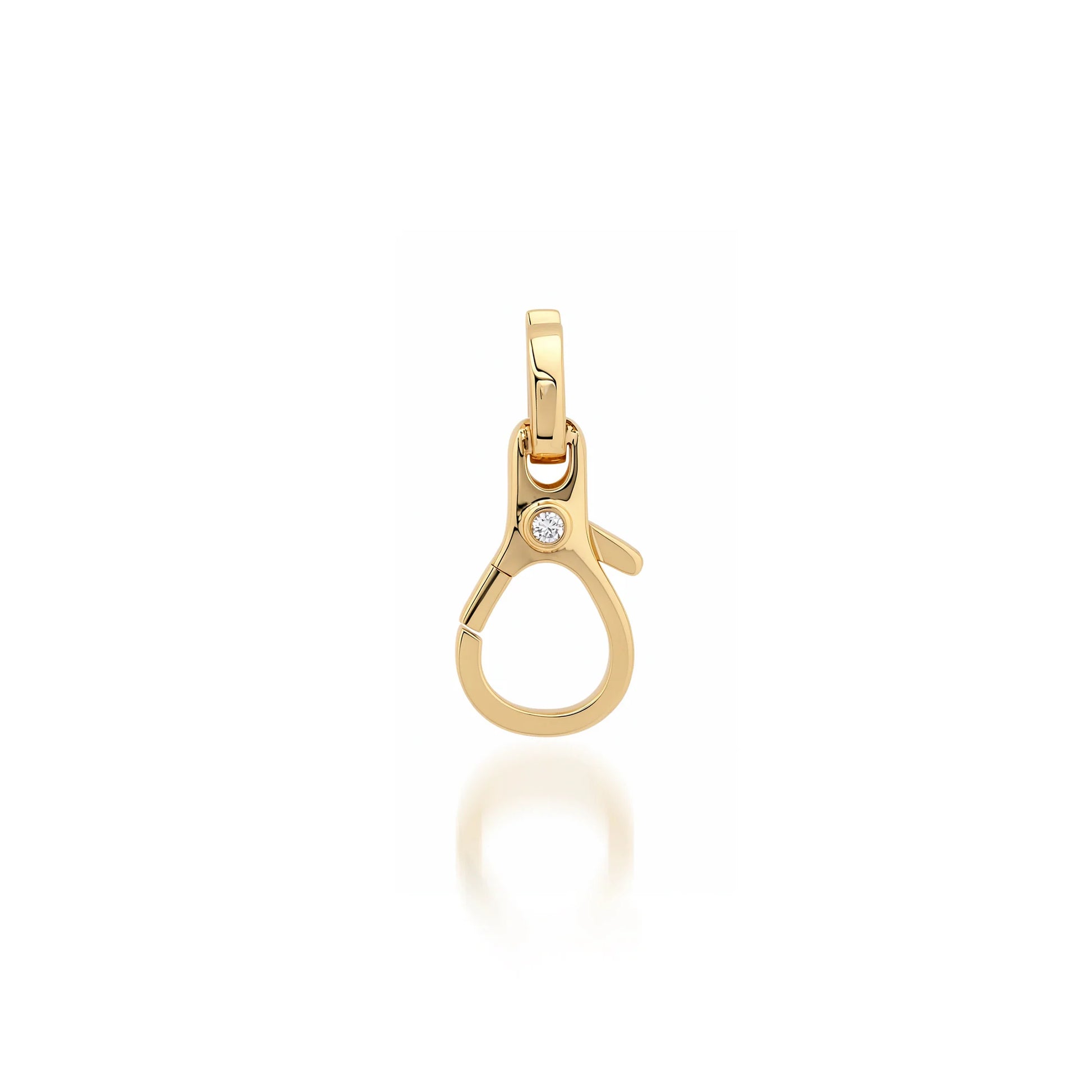 Signature Clasp with Baguette or Round Diamond Charm