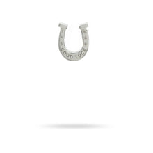 Silver Good Luck Horseshoe Big Bead