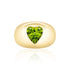 Single Heart Chunky Peridot Ring