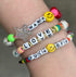 Skinny Mantra Beaded Icons Stretch Bracelet