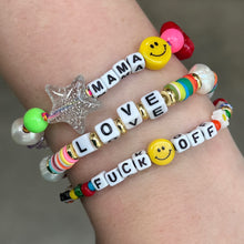 Skinny Mantra Beaded Icons Stretch Bracelet