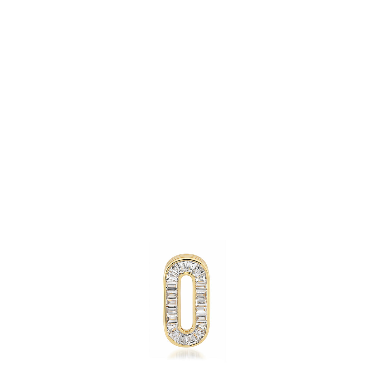 Slide On Petite Diamond Encrusted Initial Charm