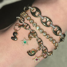 Small Diamond & Gemstone Star Charm