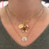Small Faceted Scalloped Gemstone Charm