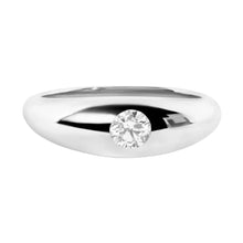 Solitaire Diamond Shape Dome Ring