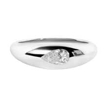 Solitaire Diamond Shape Dome Ring