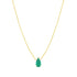 Solitaire Pear Shaped Emerald Necklace