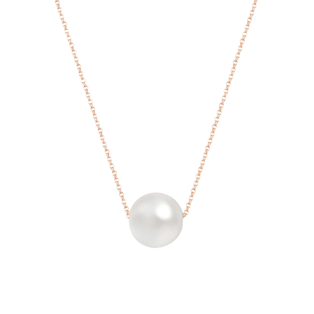 Solitaire Pearl Ball Necklace