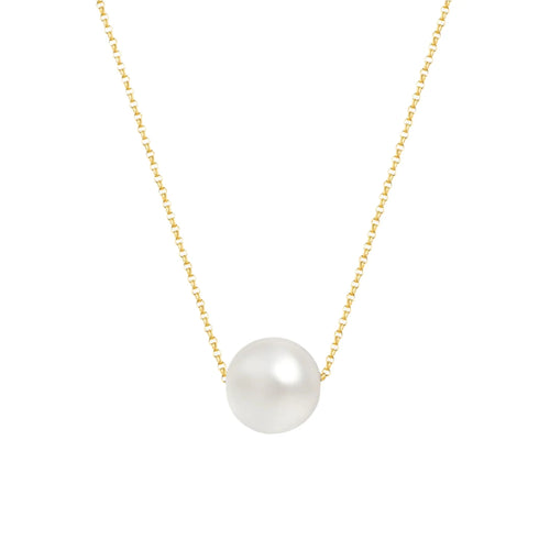 Solitaire Pearl Ball Necklace