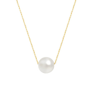 Solitaire Pearl Ball Necklace