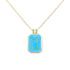 Spark Emerald Cut Gemstone Pendant Necklace