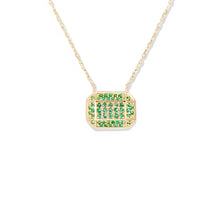 Spark Emerald Cut Gemstone Charm Necklace