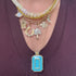 Spark Emerald Cut Gemstone Pendant Necklace