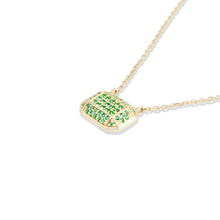 Spark Emerald Cut Gemstone Charm Necklace