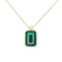 Spark Emerald Cut Gemstone Pendant Necklace