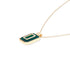 Spark Emerald Cut Gemstone Pendant Necklace