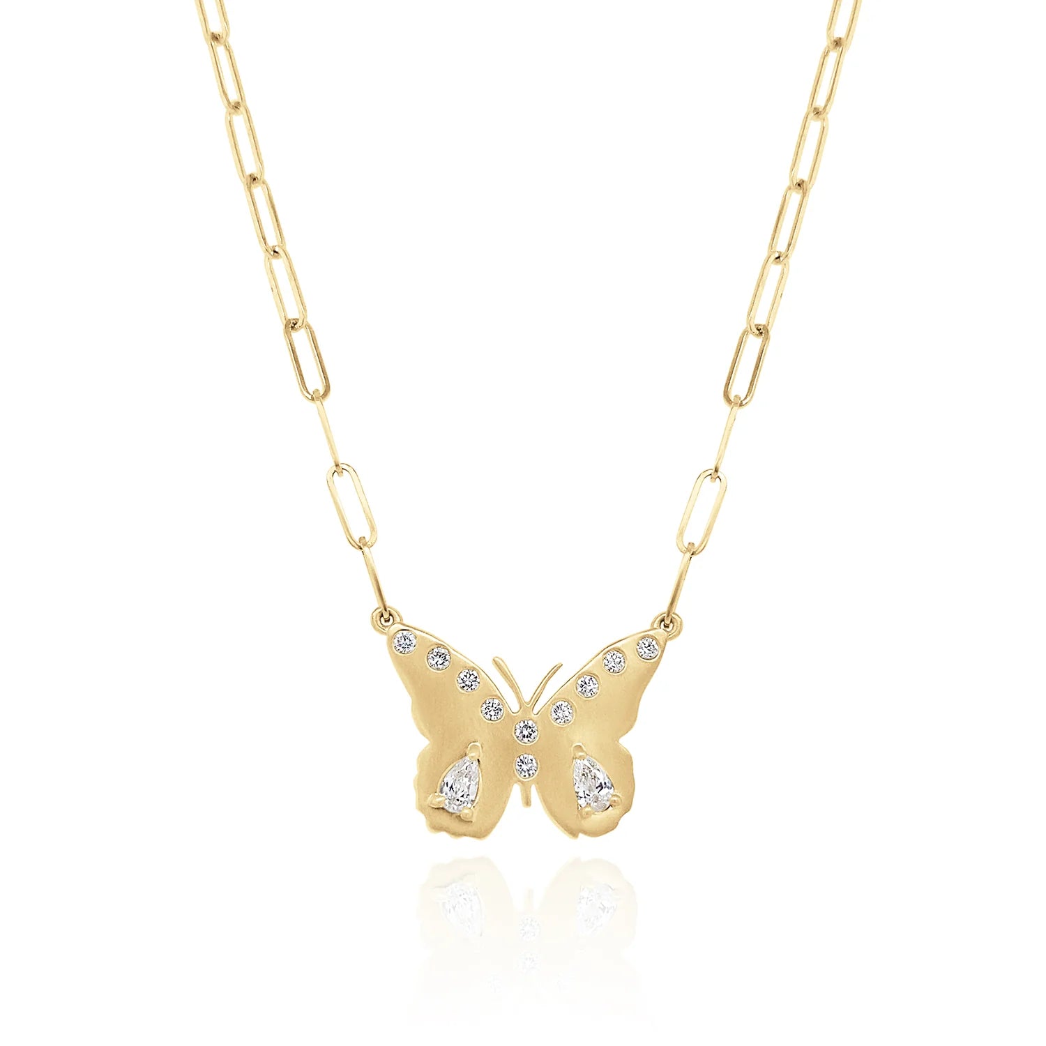 Stacey Diamond Small Butterfly Necklace