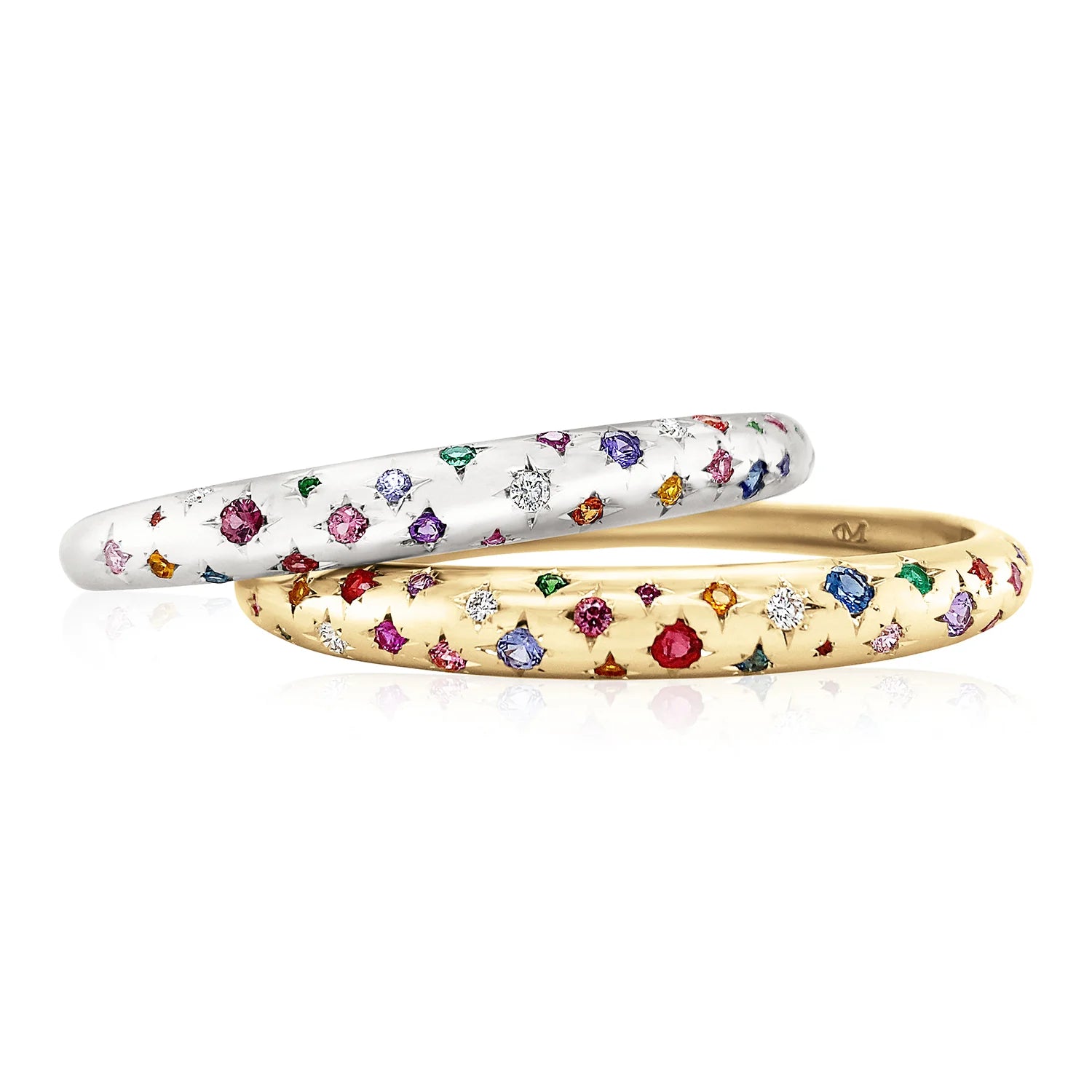 Starburst Gemstone Nomad Bangle Bracelet