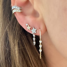 Starry Diamond Chain Drop Earrings