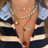 Statement Diamond Script Initial Necklace