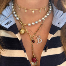 Statement Diamond Script Initial Necklace