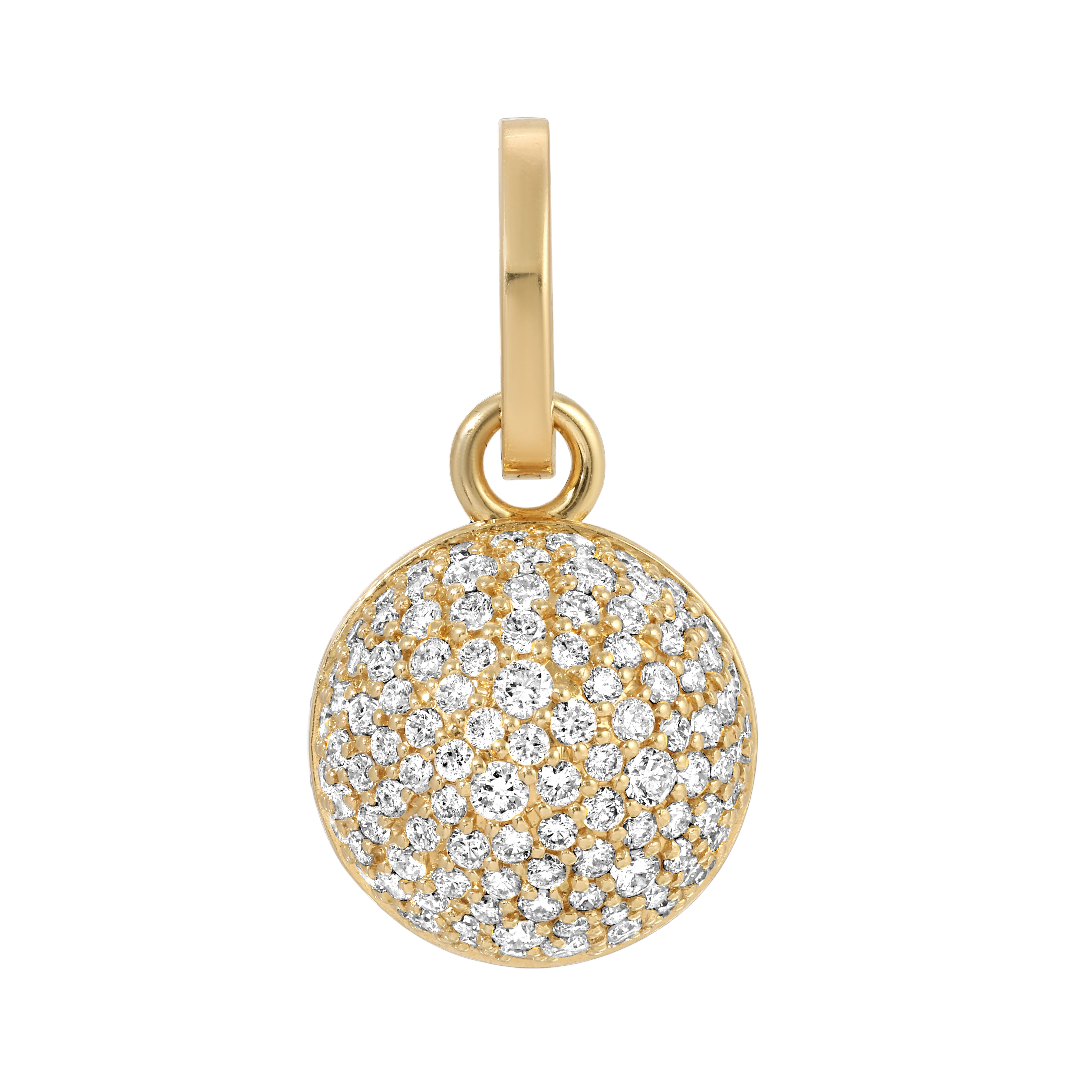 Stellar Pavé Lab Grown Diamond Half Dome Hinged Charm