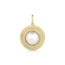 Sunbeam Pearl Medallion Charm Pendant